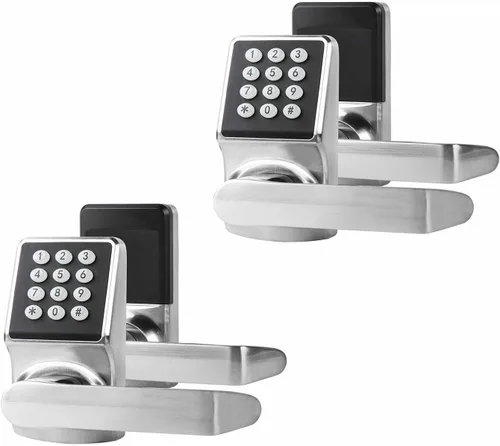 Cerradura de puerta con teclado con asa, cerradura de puerta digital con juego de teclado, cerraduras de puerta de entrada sin llave con asa,
