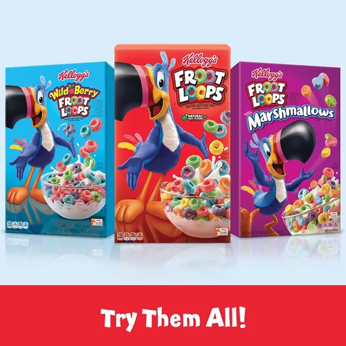 Miniatura 6 de Kellogg's Froot Loops, Cereal para Desayuno, Original, 0.75 oz (Paquete de 96)