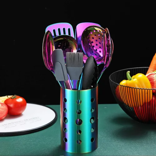 Miniatura 2 de HOMQUEN - Juego de utensilios de cocina de 13 piezas, (colorido)