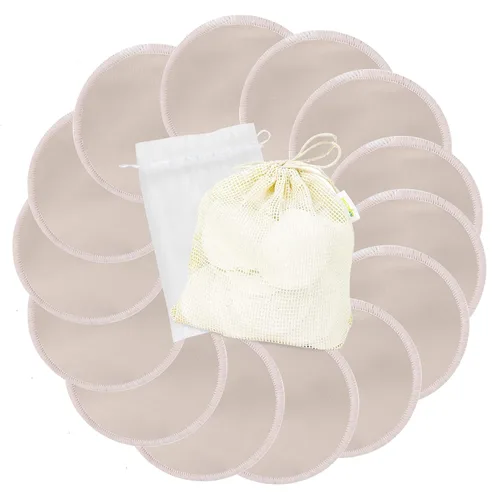 Miniatura 19 de wegreeco Almohadillas de lactancia para el pecho (paquete de 14) + bolsa de lavandería y bolsa de almacenamiento de viaje, 4.7 pulgadas