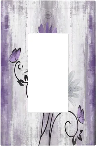 Miniatura 128 de Cubierta de Interruptor de Palanca Única de Asta de Venado de Madera de Estilo Rústico de Granja Placa Decorativa de Pared de 1 Banda Placa Frontal