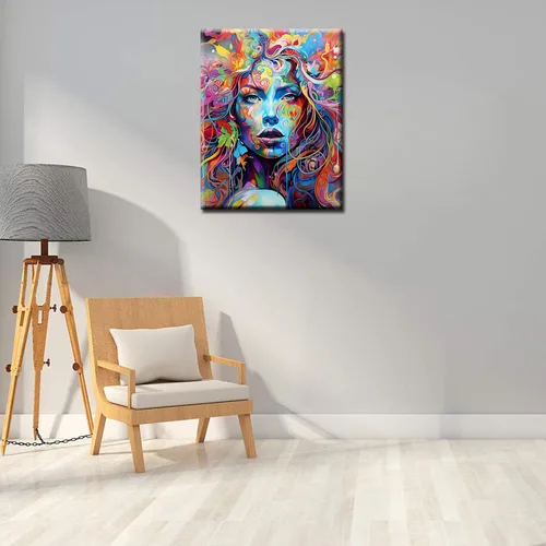 Miniatura 3 de Graffiti - Kit de pintura de retrato por números, 16 x 20 pulgadas, lienzo de pintura al óleo para niños, estudiantes, adultos principiantes