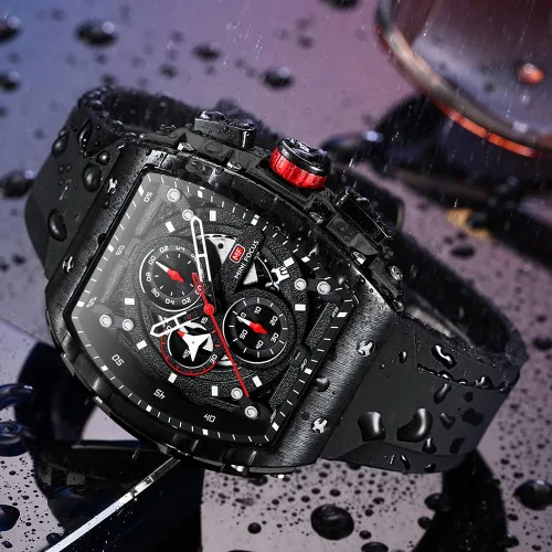 Miniatura 3 de MF MINI FOCUS Watch Wristwatch Fashion Hollow Big Dial Luminous Waterproof Sport Analog Quartz Business Mens Watches Silicon Strap Dress Watch