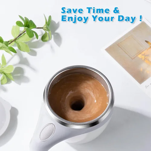 Miniatura 2 de Taza autoagitación - Taza magnética eléctrica automática, taza de mezcla giratoria linda, para remover café/té/chocolate caliente/leche en Rosa