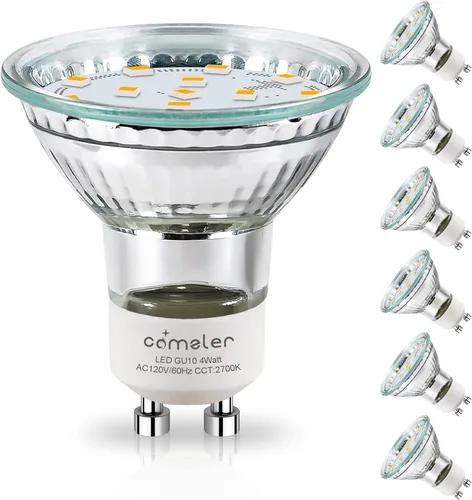 Miniatura 8 de comzler Bombilla LED GU10, 2700 K blanco cálido suave, equivalente a halógeno de 50 W, repuesto de iluminación de riel empotrado, 120 V, 4 W, 400