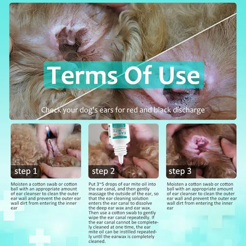 Miniatura 8 de VOSIFSDIY Tratamiento de ácaros para perros y gatos, tratamiento de infección de oído de perro, tratamiento de ácaros de oído para infección por