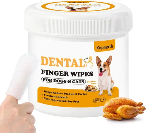 Toallitas dentales de limpieza de dientes, toallitas dentales para perros, reducen la placa y el sarro, refrescan el aliento, toallitas dentales