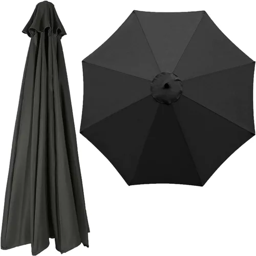 Toldo de repuesto para sombrilla de 6.5 pies/9 pies/10 pies, toldo de repuesto para sombrilla de patio, 6 varillas/8 varillas, cubierta superior de