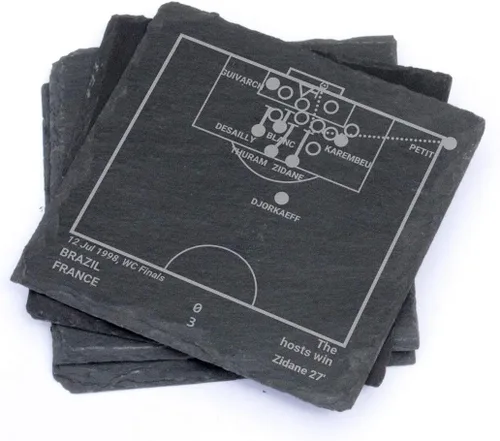 Miniatura 8 de Greatest USMNT Plays: posavasos de pizarra (juego de 4) La mejor idea de regalo para los amantes del deporte Regalos de momentos históricos