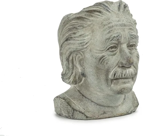 Abbott Collection - Maceta pequeña con cabeza de Einstein, color gris (4 x 8 pulgadas)