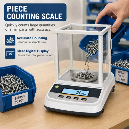 Miniatura 4 de Lab Analytical Balance - Báscula digital de precisión de 17.64 oz x 0.00 oz, con parabrisas e interfaz RS232, para laboratorios científicos