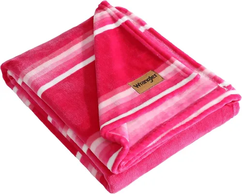 Miniatura 30 de Wrangler - Manta, ropa de cama de felpa suave, decoración occidental para la cama o el sofá (Colt naranja brillante, 50 x 60 pulgadas)