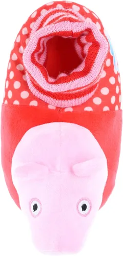 Miniatura 4 de Peppa Pig Pantuflas para niños pequeños pantuflas novedosas de cuerpo completo color rojo para niños de 5 a 6 a 9 a 10 años