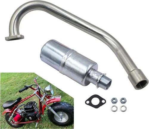 LOSTAR Tubo de escape con silenciador Compatible con Coleman CT200U-EX Camo 196cc / 6.5HP Mini Bicicleta de gas