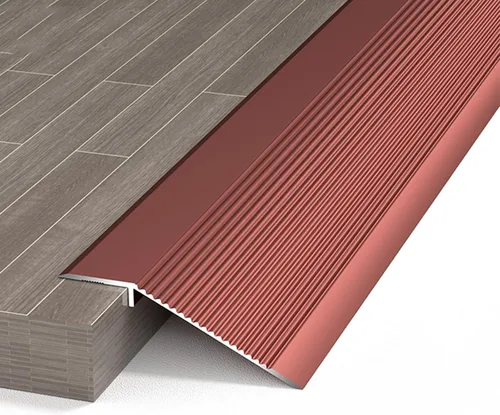 Miniatura 8 de Tiras autoadhesivas para cubrir el suelo, tira de umbral de transición de piso de aluminio de madera a azulejo, tira de puerta duradera y fácil