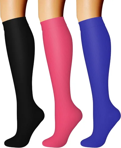 Miniatura 72 de CHARMKING - Calcetines de compresión para mujeres y hombres (3 pares), 15-20 mm Hg, el mejor apoyo para atletismo, running o ciclismo, mejora