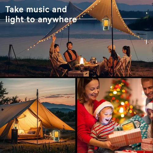 Miniatura 8 de Swingers Altavoces Bluetooth para exteriores con llama parpadeante, luces de altavoz Bluetooth portátiles impermeables, altavoz al aire libre