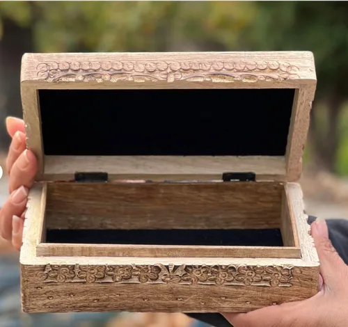 Miniatura 2 de KayJayStyles - Caja de almacenamiento de madera para la joyería, tallada a mano