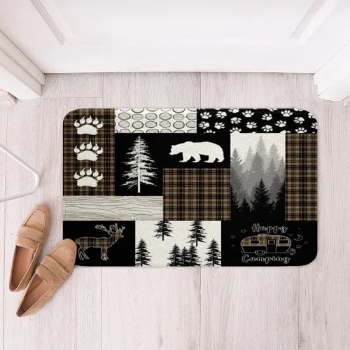 Miniatura 36 de Highland - Alfombra de baño de vaca para regalo de vaqueros, alfombra de baño de granja occidental de 20 x 32 pulgadas, tapete de baño de animales