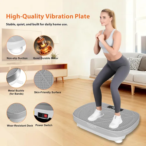 Miniatura 4 de Homesy Vibration Plate Exercise Machine, Vibrating Plate for Lymphatic Drainage, Full Body Shaking Workout Fitness Platform Board, Sport Gym