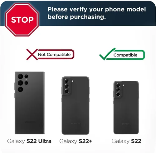 Miniatura 2 de Funda para Samsung Galaxy S22 de 6.1 pulgadas con funda de clip para cinturón, resistente de grado militar con soporte giratorio de 360° (camuflaje)
