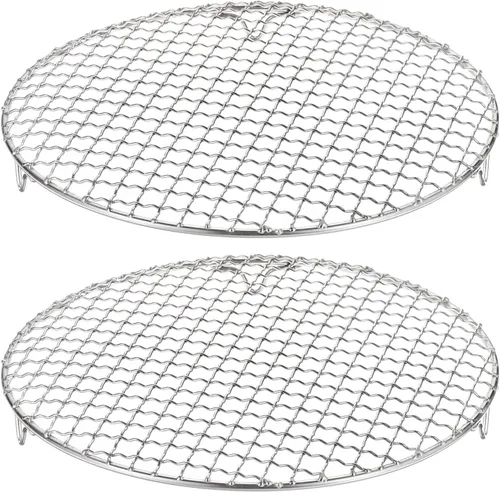 Miniatura 37 de HARFINGTON Rejilla Redonda de Cocina de 6.5 Pulgadas de Acero Inoxidable 201 con Alambre Cruzado para Barbacoa, Parrilla, Cocina, Horneado, Ahumado