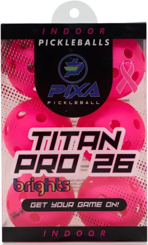 Miniatura 14 de PIXA Titan Pro 26 Pickleball para interiores, aprobado por USAPA, bolas de pickleball duraderas para interiores, rebote constante, vuelo suave, Rojo