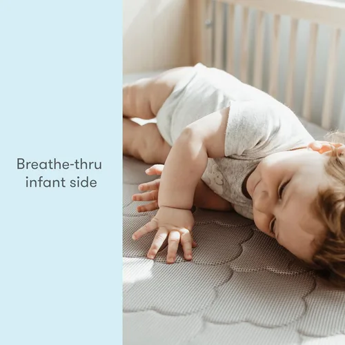 Miniatura 3 de Newton Baby Colchón impermeable para cuna y cama para niños pequeños, ultra transpirable, probado para reducir el riesgo de asfixia, núcleo y Gris