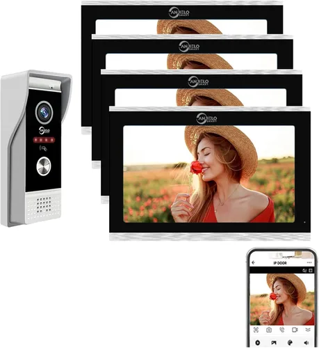 Miniatura 10 de TUYA - Timbre de video con cable, cámara de timbre de 1080P, monitor táctil completo de 7/10 pulgadas, WiFi Smart Home Video Intercomunicador Kit