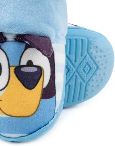 Miniatura 6 de Bluey Pantuflas para niños pequeños 3D con correa de orejas y zapatos de casa