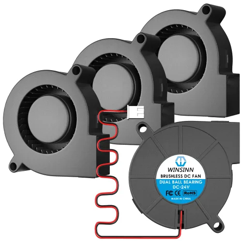 Miniatura 7 de WINSINN Ventilador de ventilador USB de 1.969 in 5015 de 5 V, 1.969 in, micro mini USB de 5 voltios, ventilador de turbina turbina de doble