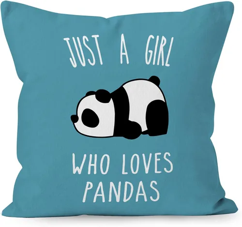 Miniatura 6 de Just A Girl Who Loves Pandas, funda de almohada de oso panda, 12 x 20 pulgadas, regalos para amantes del oso panda, regalos para decoración