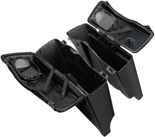 Miniatura 5 de TCMT Alforjas extendidas de 5 pulgadas con tapas de altavoz de 5 x 7 pulgadas para modelos Harley Touring CVO Road Glide Road King Street Glide