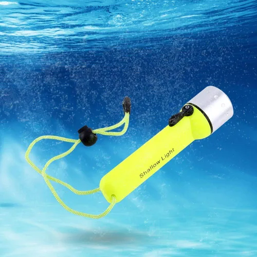 Miniatura 3 de Linterna de buceo LED, impermeable 180LM buceo luz LED antorcha con correa de mano para deportes submarinos