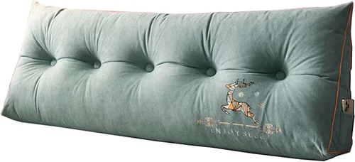 Miniatura 8 de YSUEFIJO Almohada triangular de lectura para reposo en cama, cojín grande para cabecero, respaldo, almohada de cuña, cojín de apoyo