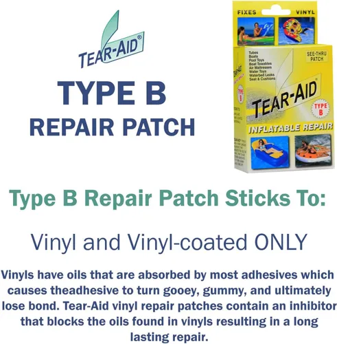 Miniatura 2 de Kit de reparación de inflables de vinilo Tear-Aid Repair de tipo B