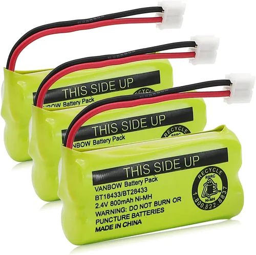 Miniatura 8 de BT18433/BT28433 2.4V 800mAh Ni-MH Batería inalámbrica para teléfono, también compatible con AT&T BT184342/BT284342 BT8300 BT1011 BT1018 BT1022