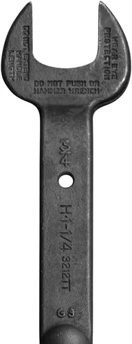 Miniatura 13 de KLEIN TOOLS 3212TT Llave de boca abierta de construcción con orificio para amarrar, fabricada en EE. UU., apertura nominal de 1-1/4 pulgadas, perno