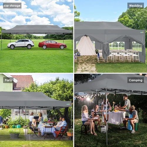 Miniatura 95 de COBIZI Tienda de campaña desplegable de 6.6 x 6.6 pies, toldo resistente, fácil de instalar, impermeable, para exteriores, fiestas, playa, jardín