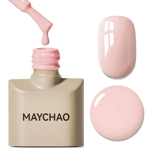 Miniatura 96 de MAYCHAO Esmalte de uñas de gel rosa intenso de 0.5 onzas líquidas, 1 unidad de esmalte de gel rosa brillante, esmalte de uñas que se absorbe con luz