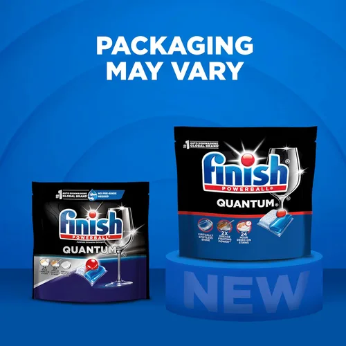 Miniatura 8 de Finish Quantum Cápsulas para lavavajillas, sin enjuague previo, detergente para lavavajillas, elimina las manchas y la grasa seca 24 horas, dejando