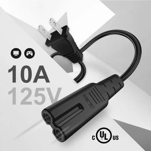 Miniatura 3 de TNP universal Power Cord – Nema 1 – 15P a IEC320 C7 Figure 8 – Escopeta de 2 Clavijas Conector AC Power Supply Cable de alambre Socket Plug Jack