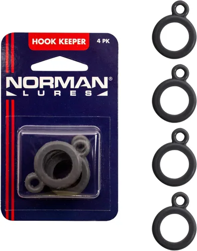 Norman Lures Gancho para caña de pescar, guías de caña de salvar y asas de corcho, equipo de pesca y accesorios, paquete de 4, surtido