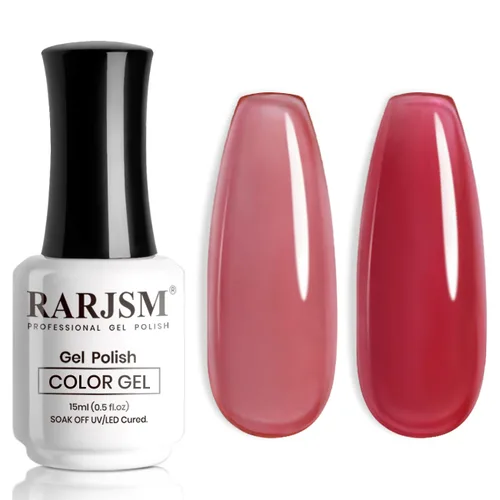 Miniatura 80 de RARJSM Esmalte de Uñas en Gel Nude Transparente Rosa Saludable Claro Esmalte de Uñas en Gel Nude Transparente Rosa Intenso Gelatinoso Barniz de Uñas