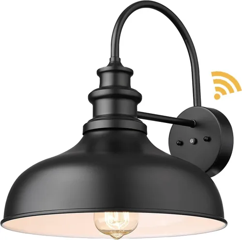 Miniatura 15 de Bestshared Luz de granero de granja con sensor de anochecer a amanecer, aplique de pared exterior antioxidante, farol de pared al aire libre