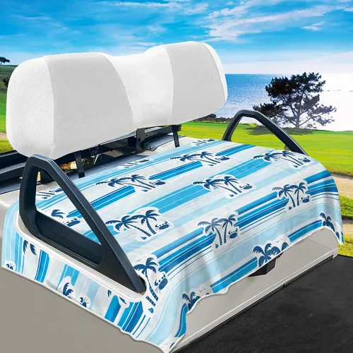 Miniatura 10 de YOKYHOM Fundas de asiento de carrito de golf para carritos de 2 y 4 pasajeros, manta suave de toalla de asiento que protege del calor, el frío