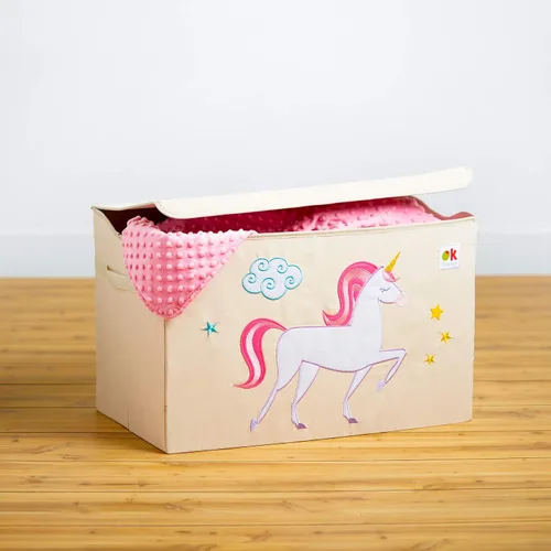 Miniatura 2 de Wildkin Cofre de tela para juguetes para niños, caja de almacenamiento resistente con asa para juguetes y suministros - Unicornio