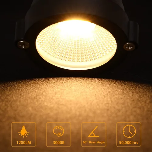 Miniatura 5 de Cabezales de iluminación de pista de 12 W, cabezales de luz de riel H para acento, tareas, obras de arte minoristas, luces negras de 110 V tipo H