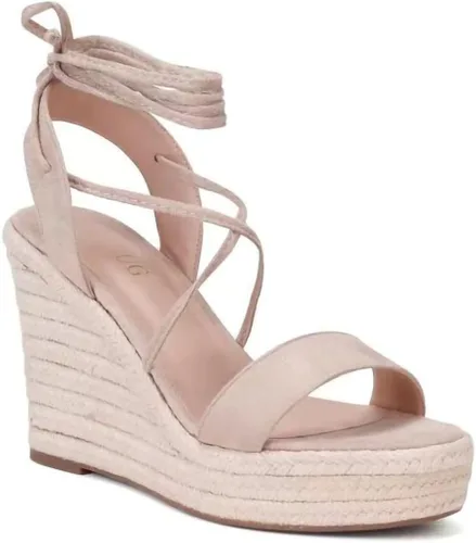 Miniatura 2 de Sandalias de plataforma de cuña para mujer, con puntera abierta, con cordones, sandalias de cuña con correa cruzada, alpargatas de verano