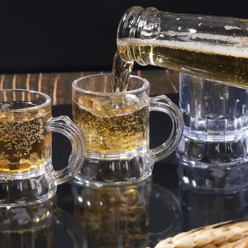 Miniatura 6 de YAXINRUI Mini vasos de chupito, vasos de plástico de 1 oz para degustación de cerveza para festival de cerveza, bodas de cumpleaños, barbacoa